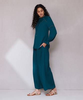 AARKE Teal solid co ord set 2