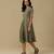 AARKE Sage green solid short dress