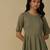 AARKE Sage green solid short dress