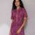 AARKE Purple printed shirt dress
