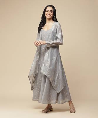 AARKE Grey double layer asymmetrical long dress 1