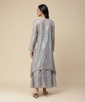 AARKE Grey double layer asymmetrical long dress 3