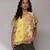 Yellow floral print top