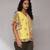 Yellow floral print top