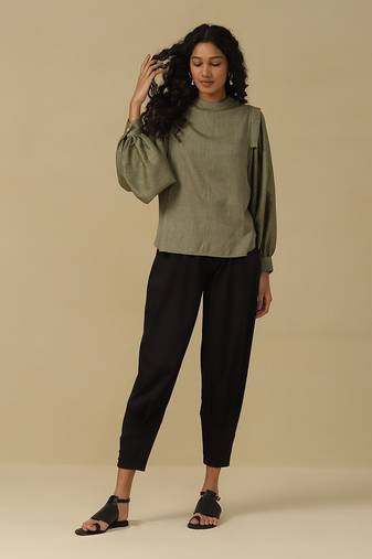 Sage green solid top
