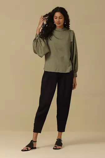 Sage green solid top