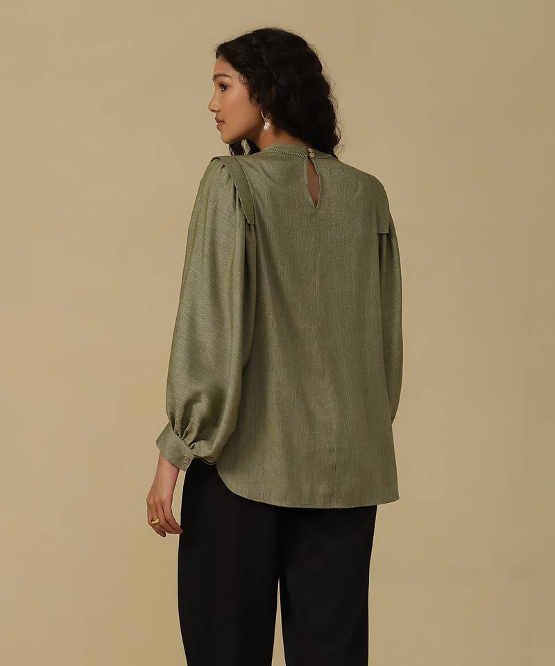 Sage green solid top