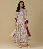 AARKE Ecru printed kurta set