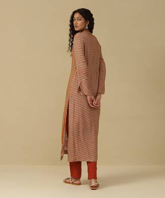 AARKE Rust printed kurta set 4
