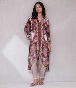 AARKE Wine printed kurta set