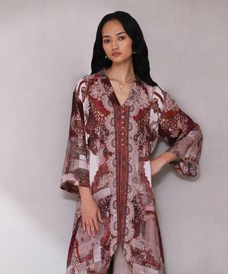 AARKE Wine printed kurta set 5