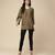 Olive embroidered button down kurti