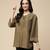 Olive embroidered button down kurti