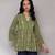 Green printed kurti