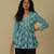 Aqua paisley print kurti with camisole