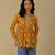 Marigold yellow paisley print kurti with camisole