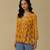 Marigold yellow paisley print kurti with camisole