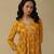 Marigold yellow paisley print kurti with camisole