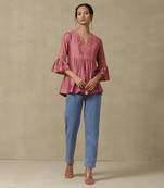 AARKE Pink embroidered kurti