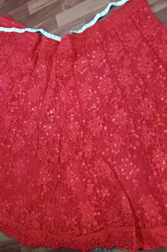 Red Zarkan And Dori Embroidered Net Designer Lehenga Choli