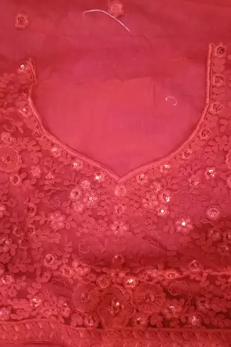 Red Zarkan And Dori Embroidered Net Designer Lehenga Choli