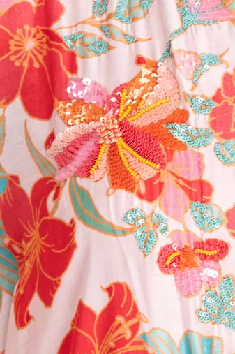 Dark peach cotton silk dress