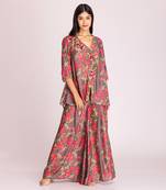 Brown cotton silk co ord set