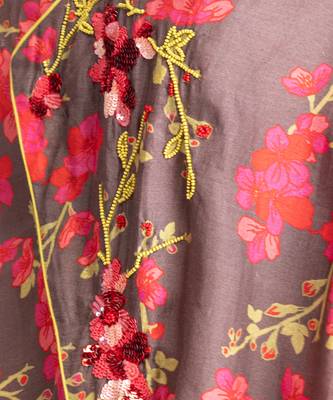 Brown cotton silk co ord set 5
