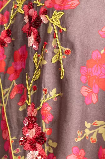 Brown cotton silk co ord set