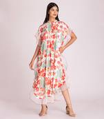 Multi colour cotton silk dress