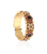 Red & green statement jadau bangles