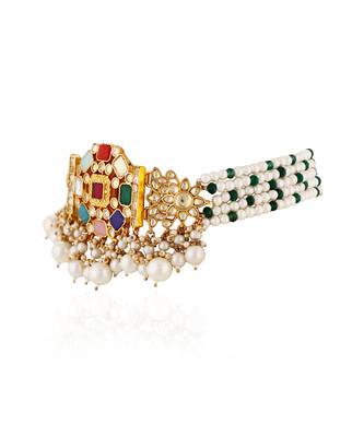 Multi colours navratna choker set 3