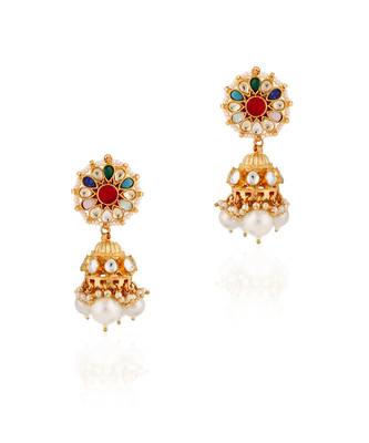 Multi colours navratna choker set 4