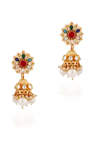 Multi colours navratna choker set