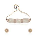 White glamorous choker set