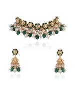 Emerald green choker set