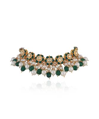 Emerald green choker set 2