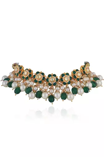 Emerald green choker set