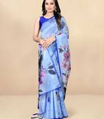 Women'S New Stylish Organza Fabric Ethnic/Casual Wear Saree