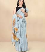 Women'S New Stylish Organza Fabric Ethnic/Casual Wear Saree