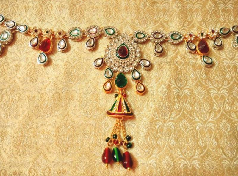 Royal Two Tone kundan waist belt kamarband wedding jewelry