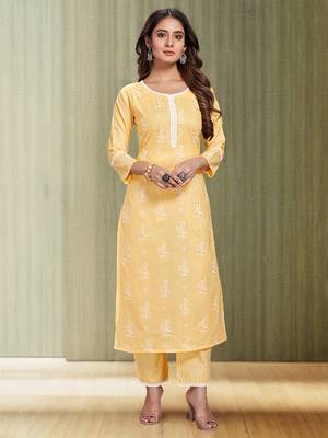 Style Samsara Block Printed cotton blend kurta pant set 6