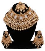 Soni craft royal white color gold plated  kundan jewel set (0830)