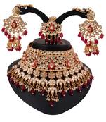 Soni craft royal kundan maroon color fashion necklace set (0956)