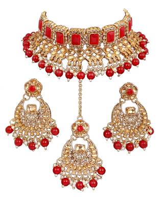 Soni craft attractive   gold plated  choker kundan jewel set (0968) 3