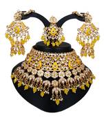 Soni craft women fashion yellow color  necklace set  (0973)