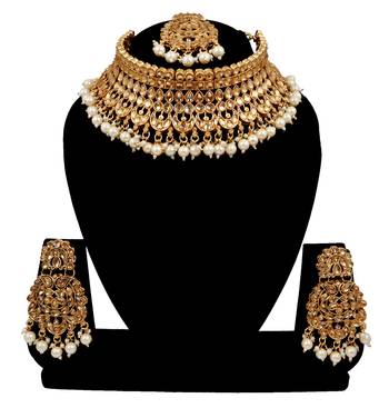 Soni craft festival fashion brown kundan necklace set (0979) 1