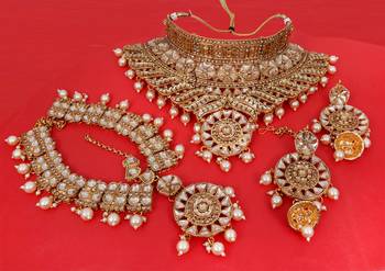 Soni craft gold plated  choker kundan jewel set (0983) 2