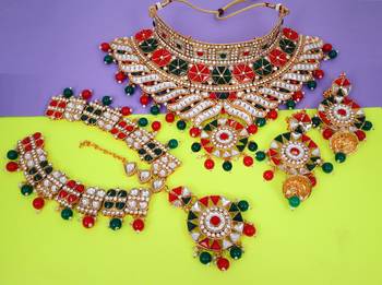 Soni craft astonish gold plated  choker kundan jewel set (0986) 2