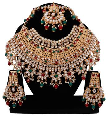 Soni craft multi color gold plated  choker kundan jewel set (0991) 1